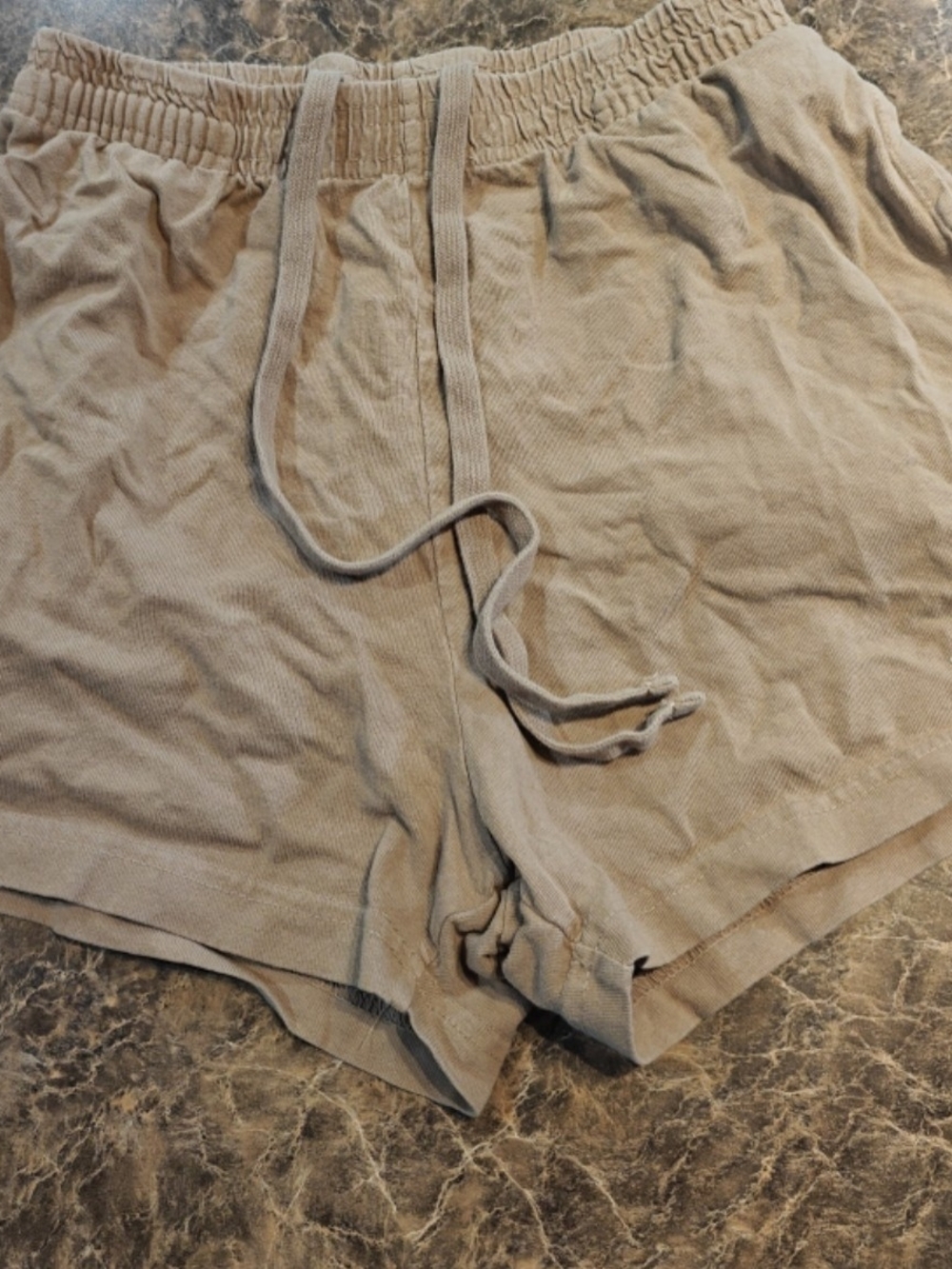 TALENTLESS Women's Athletic Drawstring Shorts - Taupe